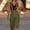 #0041-Green, variant on Womens Jumpsuit, Solid Linen Blend Halter Neck Romper, Elastic Waist Shorts Overall with Pockets, Casual Summer One Piece Gift