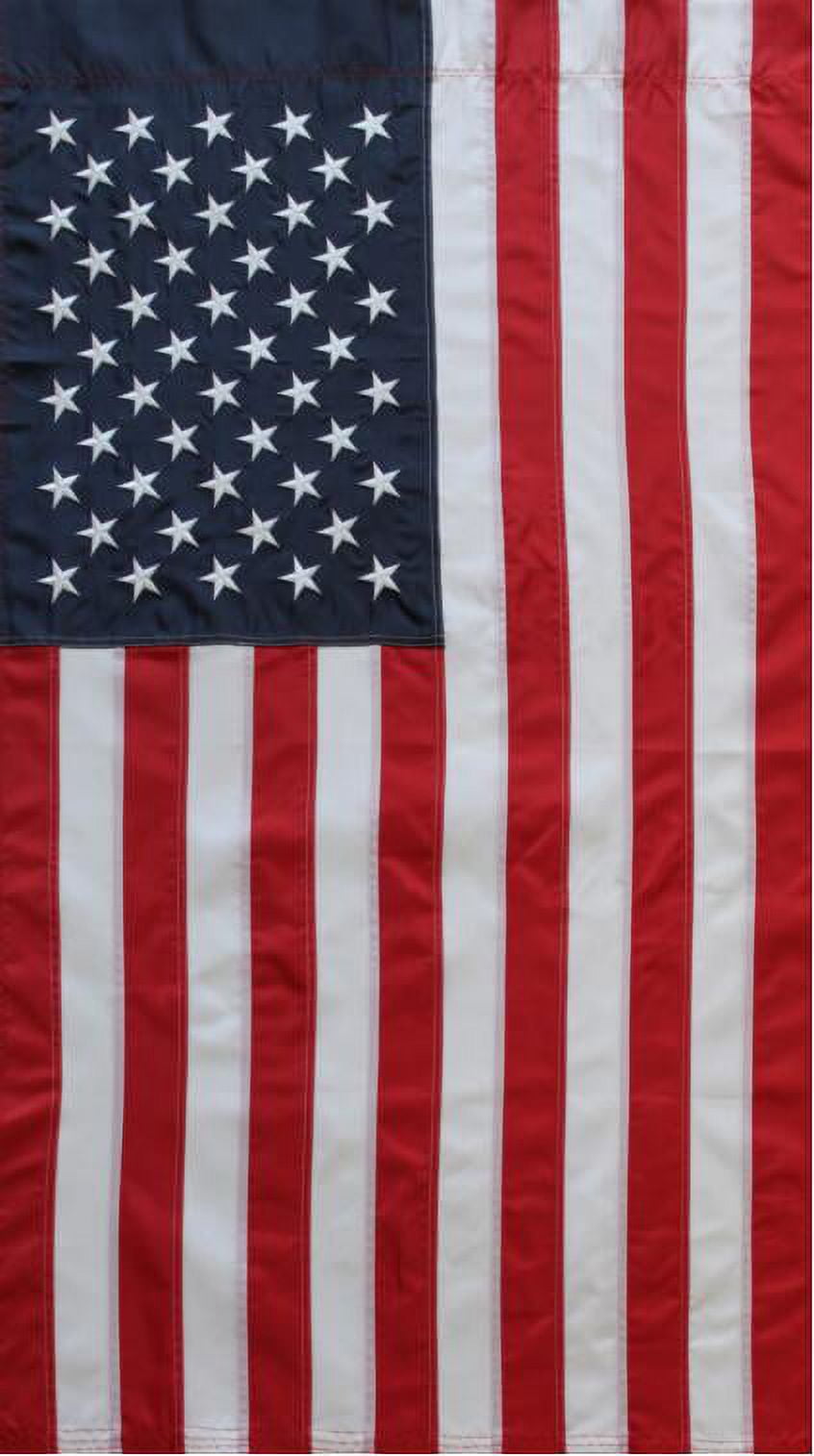 Patriotic Americana Embroidered Outdoor House Flag 28" x 40"