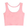 thumbnail image 5 of Bibifish Womens Tank Tops Scoop Neck Wide Strap Cropped Loose Fit Camisoles Summer Breathable Sleeveless Shirts, 5 of 5