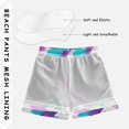 thumbnail image 3 of FORMRS Boys Swim Trunks Quick Dry Mesh Liner Boardshorts Sizes XS-XL, Purple Drawing, 3 of 7