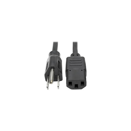 UPC: 0037332180544 | Tripp Lite Model P006-008-13A 8 ft. Black 16AWG SJT 13A 125V NEMA 5-15P to IEC-320-C13 Power Cord Male to Female