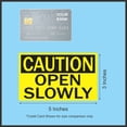 thumbnail image 4 of 5in x 3in Caution Open Slowly Sticker Vinyl Door Sign Business Decals, 4 of 4