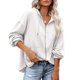 thumbnail image 2 of Sudadera con capucha cómoda de manga larga para mujer Sudadera con capucha y cremallera completa Jersey con cordón Blanco M, 2 of 5