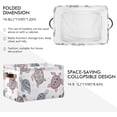 thumbnail image 2 of Coolnut Large Foldable Storage Bin Cute Sea Turtles Fabric Storage Baskets Collapsible Decorative Baskets Organizing Basket Bin with PU Handles for Shelves Home Closet-1Pack Decor Gifts, 2 of 7