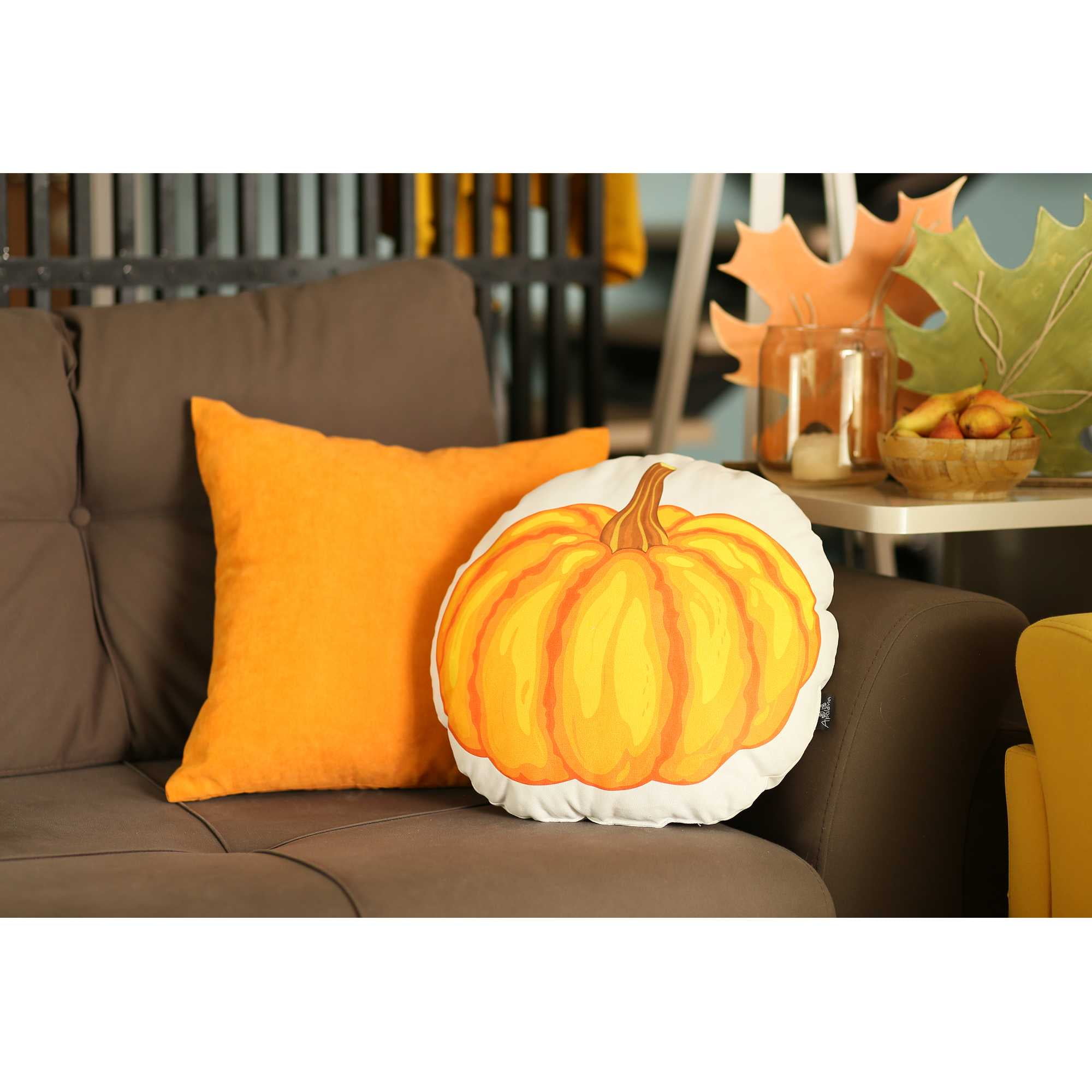 6. Rustic Pumpkin Pillow For Thanksgiving