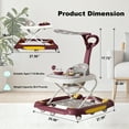 thumbnail image 3 of HDUTNGISN Red 6-in-1 Foldable Baby Walker for 6-24 Months,Bouncer,Tray & Music, 3 of 10