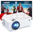 thumbnail image 1 of Proyector GROVIEW 1080P Bluetooth 5.1 9500 LUX con pantalla de 100 pulgadas, 1 of 7
