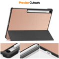 thumbnail image 6 of ELEHOLD Case for Samsung Galaxy Tab S10 FE+, PU Leather Folio Case with Kickstand & Auto Sleep/Wake, Slim Lightweight Protective Cover,Rosegold, 6 of 7