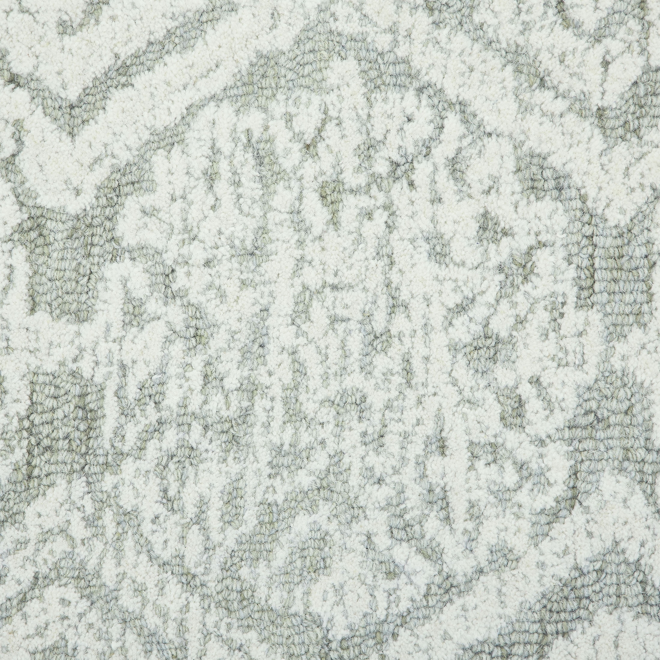 Better Homes & Gardens Suzani Muted Green Medallion Wool Indoor Area Rug, 5 ft x 7 ft