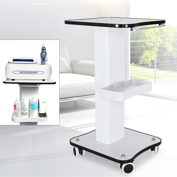Miumaeov Salon Trolley Stand Trolley Holder Stand Tattoo Roller Tray Beauty Hair w/ Wheel