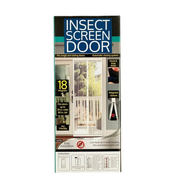 La puerta de la pantalla magn?tica Kole mantiene alejadas a las moscas molestas insectos deja entrar aire fresco en la pantalla de malla con imanes de 80 "x 35" Kole OF984