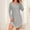 Gray, variant on Cxenplz Women's Nightgown Long Sleeve Sleepwear Comfy Knee Length Sleepshirts Lightweight Soft Lounge Nightshirt