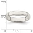 thumbnail image 2 of 925 Sterling Silver 4mm Step Edge Size 9 Ring Wedding Classic Flat W/edge Down, 2 of 6