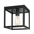 thumbnail image 4 of Globe Electric 1-Light Black Modern Outdoor Flush Mount Ceiling Light w/ Clear Glass Shade, 91005359, 4 of 7
