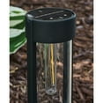 Better Homes & Gardens Wyatt Solar Powered Black LED Landscape Bollard