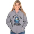 thumbnail image 3 of Mega Man Not Old I'm Classic Cartoon Unisex Plus Size Zip Hoodie Brisco Brands 2X, 3 of 5