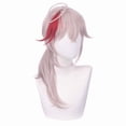 thumbnail image 2 of Peluca para cosplay de anime, corta, en capas, pelo rojo con mechas, 2 of 3