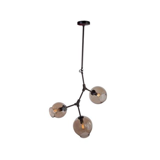 Control Brands LM7303PBLK Packhusgrand Ceiling Lamp, Black