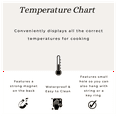 thumbnail image 3 of Kitchen Temperature Meat Chicken Fish Chart Magnet | Must Have for Any Chef | Cups Teaspoons Tablespoon Ounces and Milliliters | Magnetic Cooking Chart Equivalents, 3 of 7