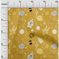 thumbnail image 2 of oneOone Velvet Yellow Fabric Galaxy Craft Projects Decor Fabric Printed By The Yard 58 Inch Wide, 2 of 4