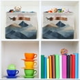 thumbnail image 6 of Yayeee 2 Pack Canvas Storage Basket with Handles for Shelves Fabric Bins Closet Organizer, Art Mountains, 6 of 8
