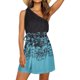 thumbnail image 2 of Vestido de fiesta con lazo sin mangas y un hombro estampado de verano para mujer Mini vestido con estampado floral Pompotops ghjkhdj2254, 2 of 5
