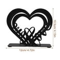 thumbnail image 5 of KAKOWELY Servilletero de hierro fundido con forma de corazón para decoración de mesa de San Valentín, 5 of 5