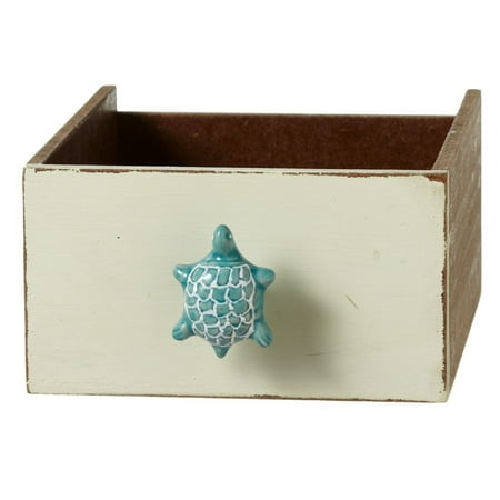 Turquoise Sea Turtle Drawer Knob Pull Embossed Ceramic Walmart Com