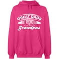 thumbnail image 2 of OXI Hoodie Sweatshirt - Dads Get Promoted To Grandpas, Basic Casual Hoodie for Men's and Women Fleece Hoodie Long Sleeve - Heliconia Small, 2 of 3