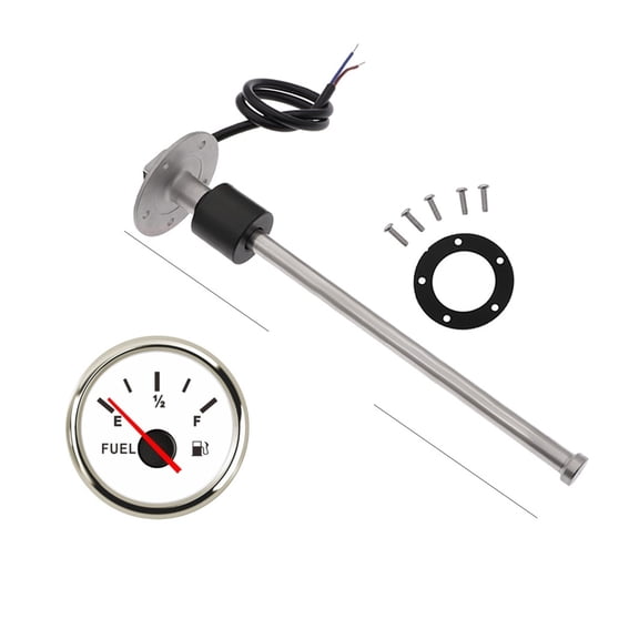 Fuel Level Gauge 0-190 Ohm Oil Tank Level Indicator With Fuel Level Sensor For Boat Car RV Camper ,Compact & Sturdy