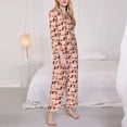 thumbnail image 3 of Daiia Love dachshund dogs for Women's Long-Sleeved Pajama Set – Soft & Comfortable Sleepwear Button-Up Pajamas Cozy Lounge Wear-Medium, 3 of 7