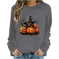thumbnail image 6 of Womens Sweatshirts Plus Size Halloween Printed Long-sleeved Round-neck Loose Casual Sweatshirt,Tops for Women, 6 of 6