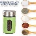 thumbnail image 3 of Salt And Pepper Shakers Stainless Steel And Glass Set With Adjustable Pour Holes, 3 of 4