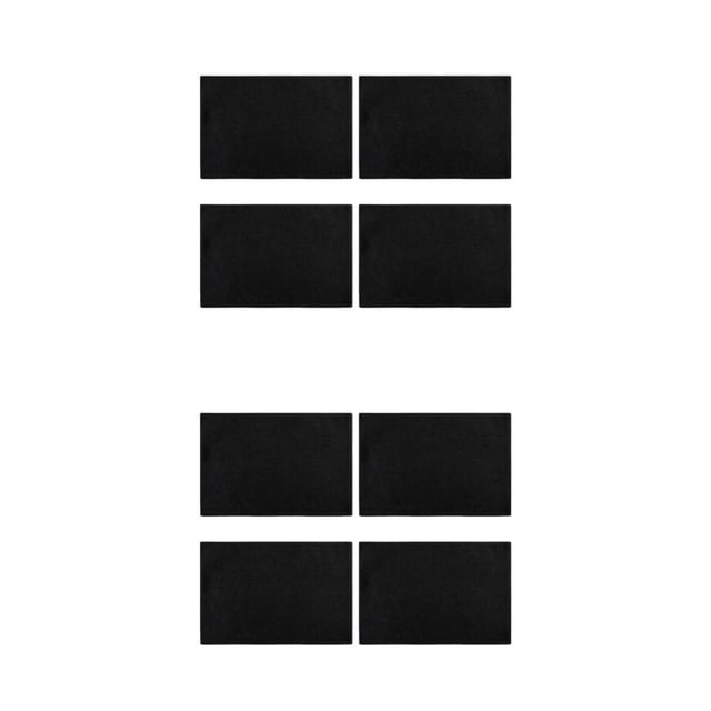 Inteprter 4 piezas de manteles individuales de lino de doble capa para de comedor, vajilla antideslizante lavable, cubertería, almohadilla para Negro 2Conjunto