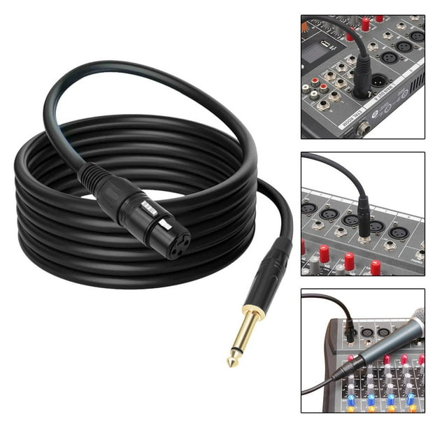 6.35 mm TRS a XLR Cable Mezclador Cable de audio 3PIN Multifunción Conexión de audio masculina a femenina para DVD, TV, computadora , 5m