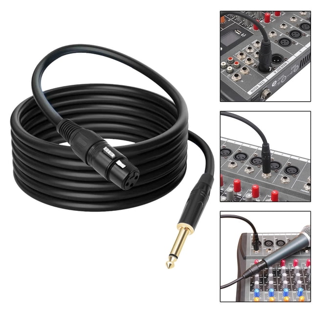 6.35 mm TRS a XLR Cable Mezclador Cable de audio 3PIN Multifunción Conexión de audio masculina a femenina para DVD, TV, computadora , 2m