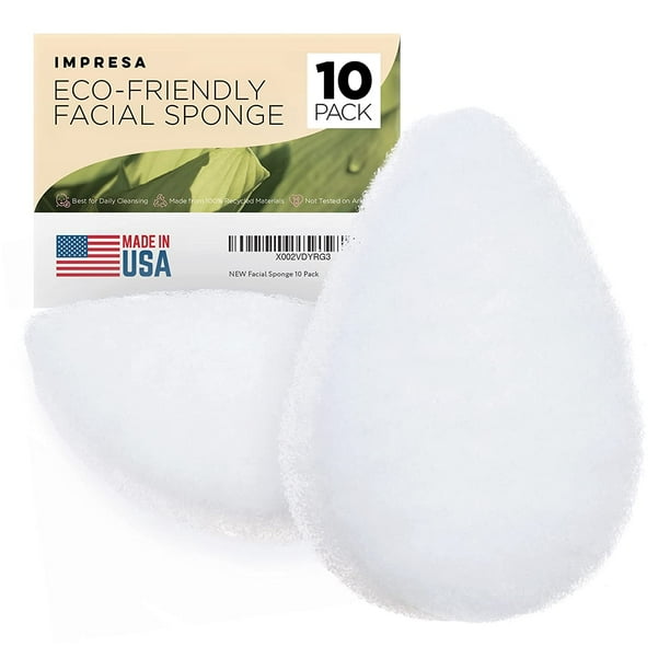 Impresa 10Pack EcoFriendly Buff Puff Facial Sponges