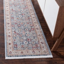 Unique Loom Noble Collection Area Rug - Alexander (2' 7" x 10' Runner Blue/Ivory)