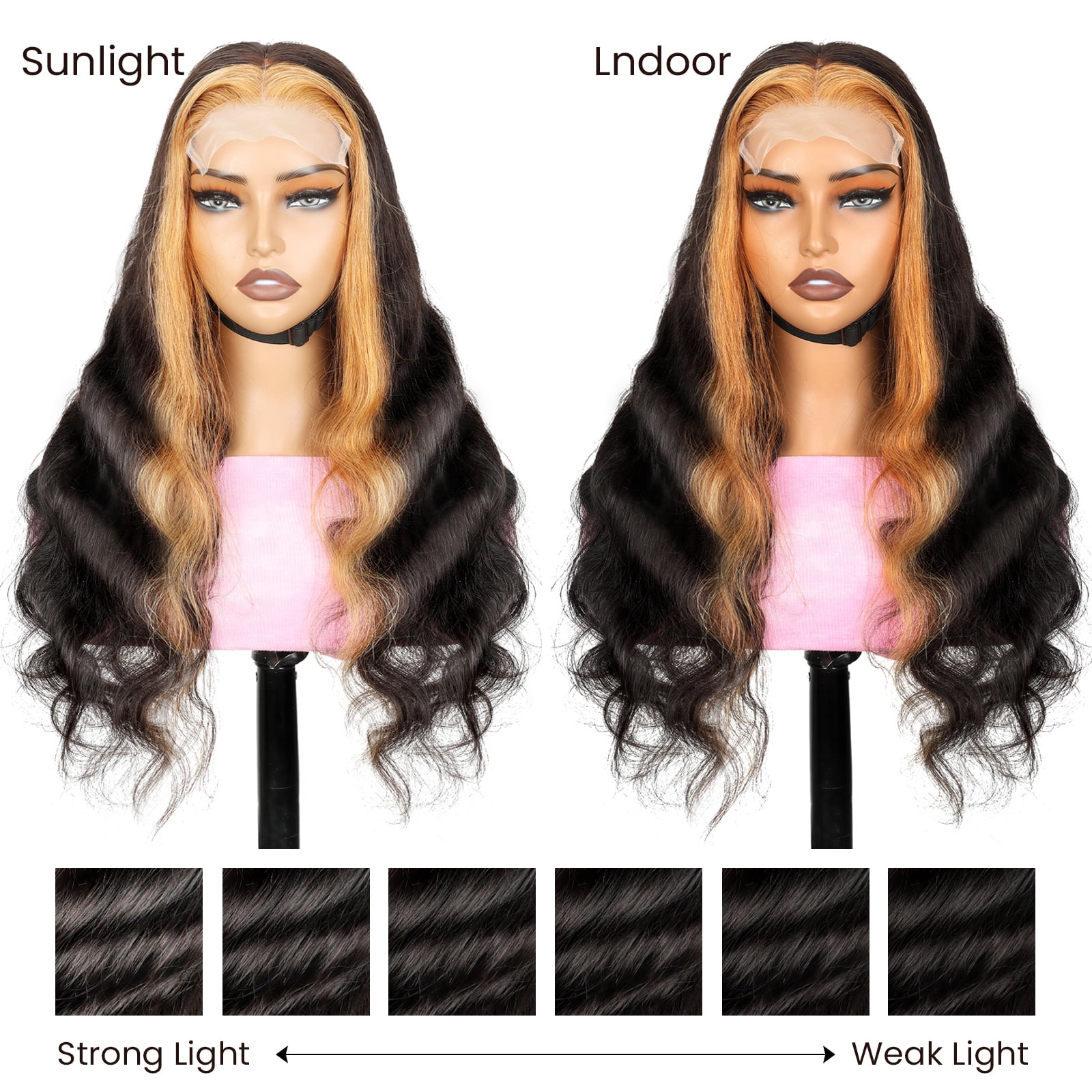 ChicRosa 5x5 Lace Closure Wig Human Hair #27 Highlight Body Wave 180% Density