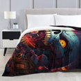 thumbnail image 2 of Blanket ，Evil Skeleton From Hell Print Blanket，Lightweight Cozy Plush Blanket, 2 of 4