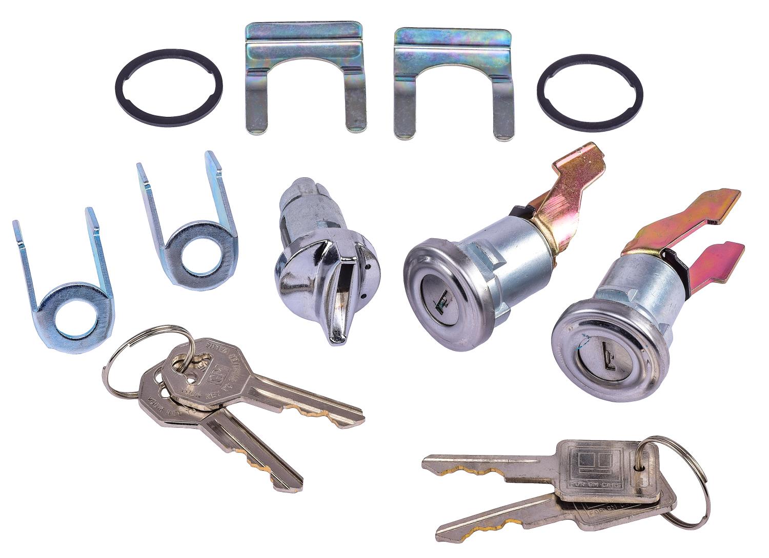 JEGS 18106 Ignition & Door Lock Set 19551957 GM Models Set Includes