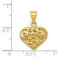 thumbnail image 3 of 14K Polished 3-D Filigree Heart Pendant in 14k Yellow Gold, 3 of 3