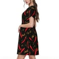 thumbnail image 2 of Vsdgher Robes Midi Maxi Décontractées pour Femmes Été 2025 Manches Courtes Légères Col Rond Robe de Plage, 2 of 6