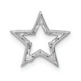 thumbnail image 3 of Simply Starz 14k White Gold Small Diamond Star Chain Slide Pendant, 3 of 4