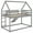 Gray, variant on [US IN STOCK] Twin Size Bunk House Bed with Slide and Ladder,Gray