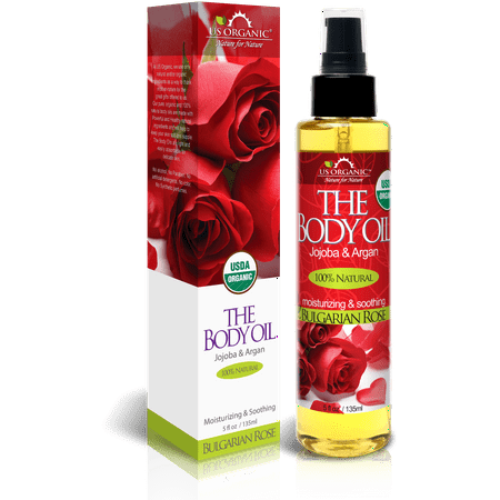 Organic The Body Oil, Sexy Bulgarian Rose, DA Certified Organic, 5 oz