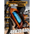 thumbnail image 3 of Adult Electric Dirt Bike – 29 MPH, 48V 20.8Ah Battery, 20"x4.0 Fat Tires, Up to 80 Miles Range, NFC Unlock, 7-Speed Dual Suspension, Streamlined Frame, Orange, 3 of 7