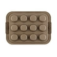 thumbnail image 2 of Anolon Advanced Bronze Nonstick Bakeware 12-Cup Muffin Pan with Silicone Grips, 2 of 7