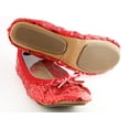 thumbnail image 2 of Fit In Clouds Red Sequin Sparkle Portable Foldable Flats Shoes for Women - Red Sequin 9, 2 of 4