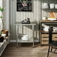 thumbnail image 3 of Kleensteel NSF 24x30 Stainless Steel Workbench with Adjustable Undershelf, Heavy-Duty Commercial Prep Table, 3 of 10